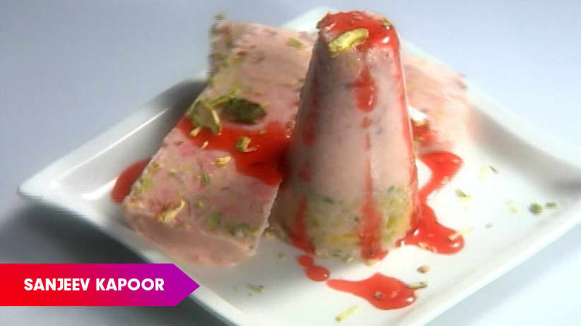 Strawberry pista Kulfi by Sanjeev Kapoor - Khana Khazana