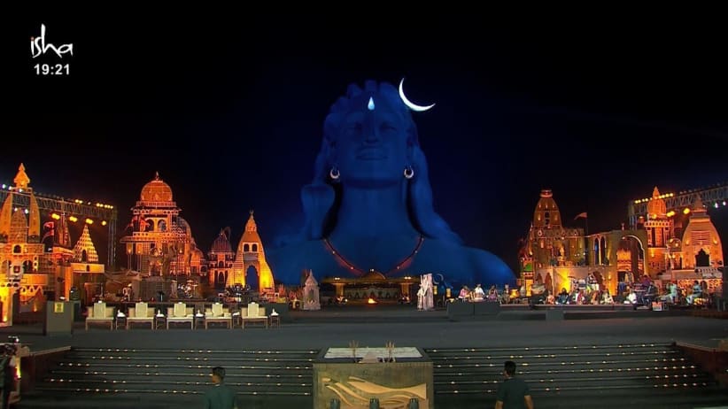 Sanskrit Dance in front of Adiyogi 