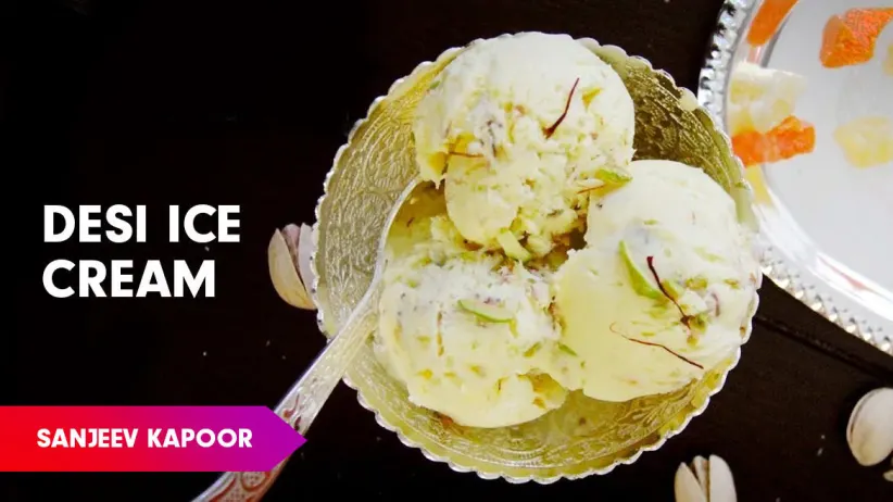 Kesar Badam Ice cream Recipe by Sanjeev Kapoora