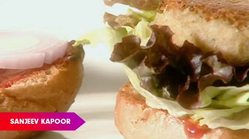 Chick Pea Burger by Sanjeev Kapoor - Khana Khazana