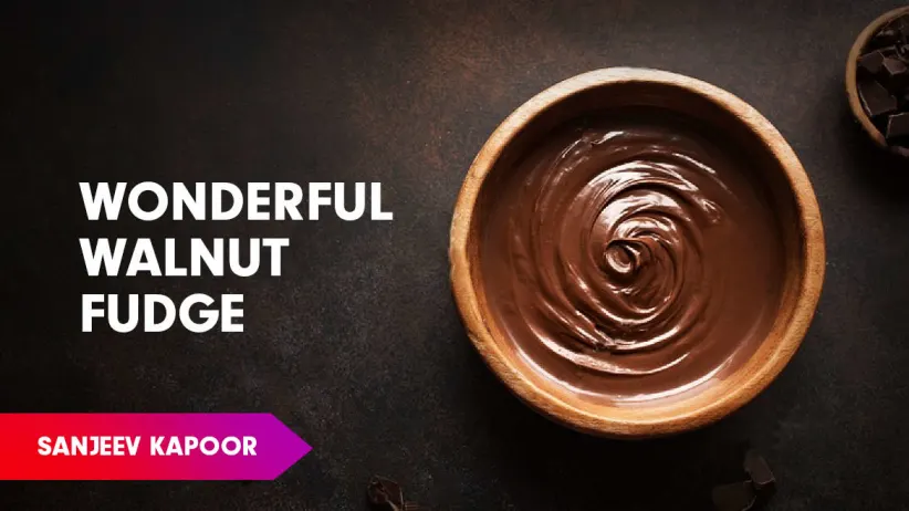 Walnut Chocolate Fudge Recipe by Sanjeev Kapoor
