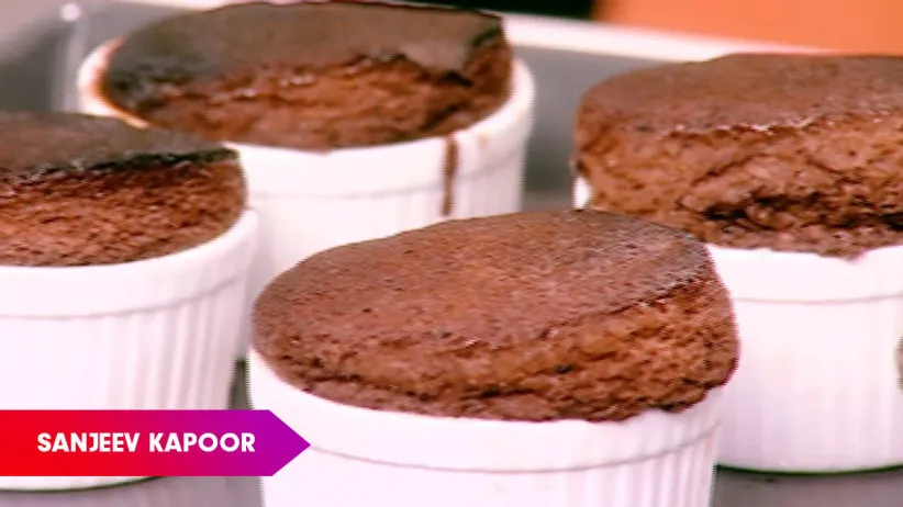 Chocolate Souffle by Sanjeev Kapoor - Khana Khazana