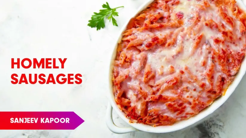 Baked Chicken Sausages Recipe by Sanjeev Kapoor