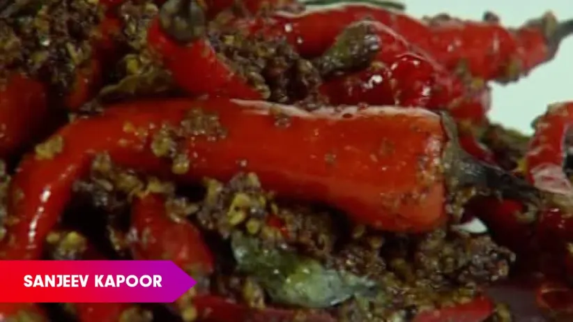 Seasoned Fresh Red Chillies by Sanjeev Kapoor - Khana Khazana