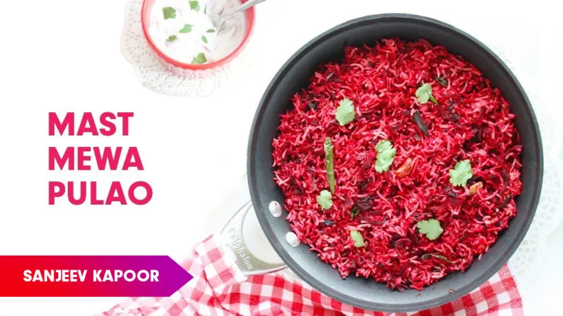 Beetroot & Mewa Pulao Recipe by Sanjeev Kapoor