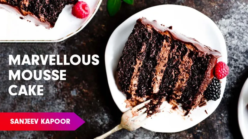 Frozen Chocolate Mousse Cake Recipe by Sanjeev Kapoor
