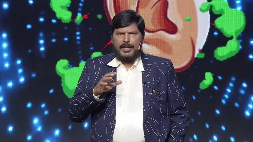 Ramdas Athawale starts the show in his style
