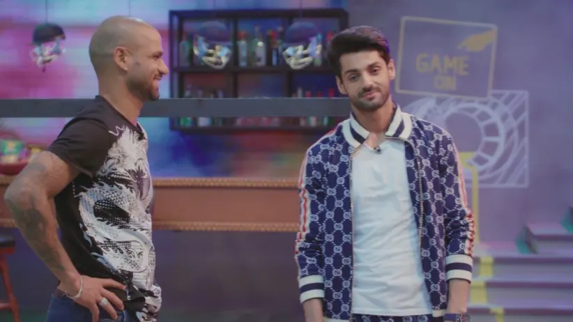 Shikhar Dhawan and Karan Wahi play a fun game