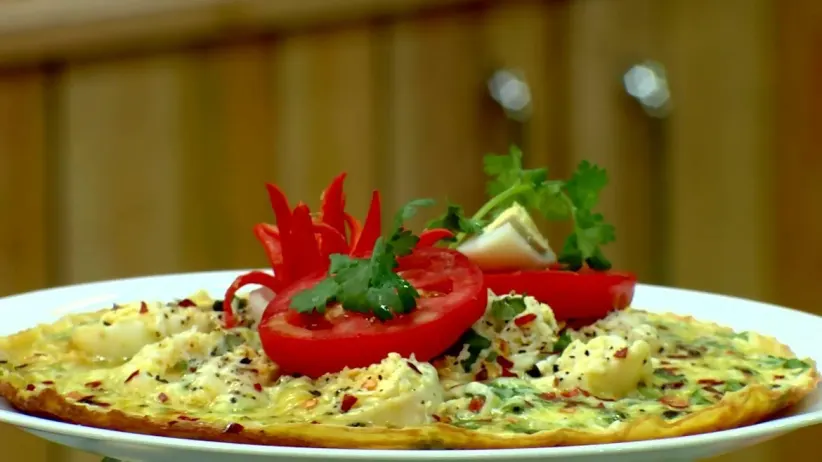 Bread Chicken Fry and Boiled Egg Omelette
