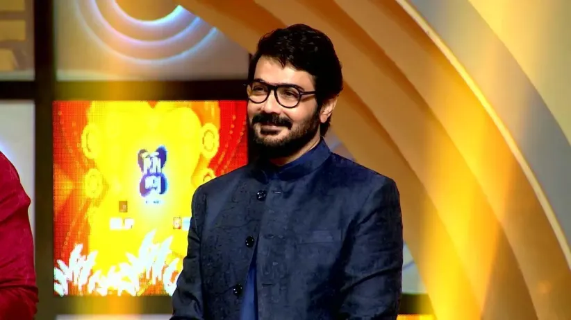 Prasenjit and Dev Arrive on the Show