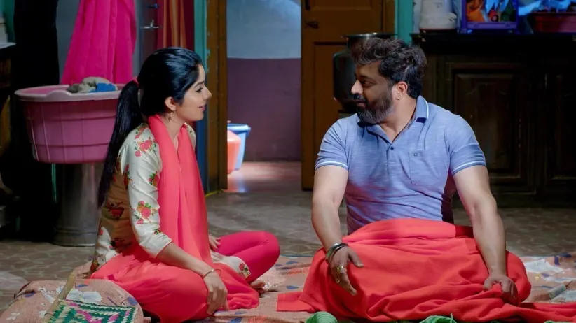 Aryavardhan Sleeps on Anu's Lap