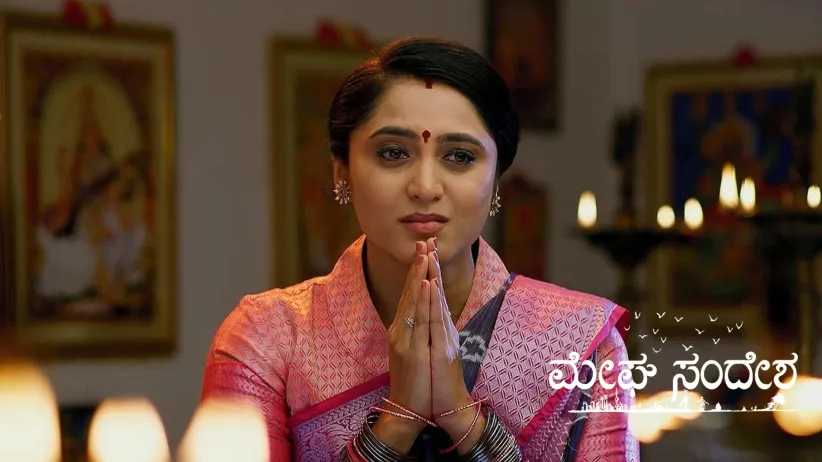 Krishna Raises His Hand on Meera
