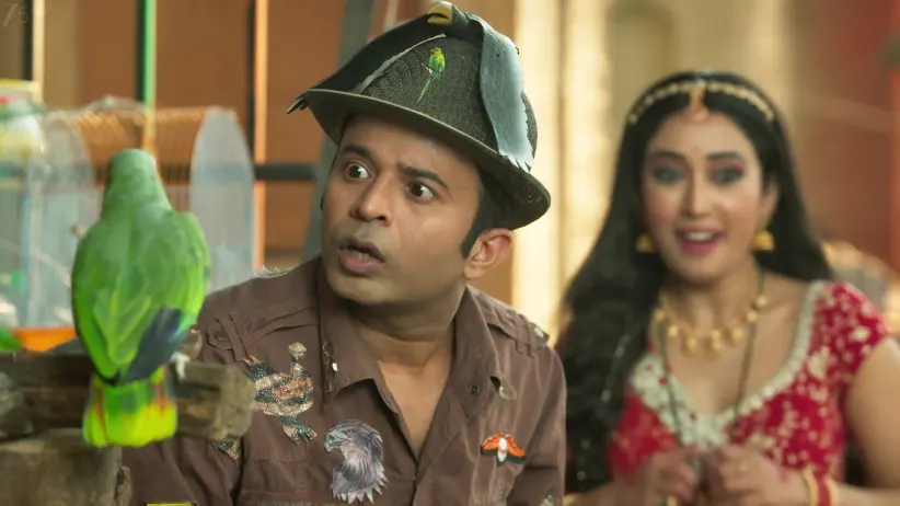 Latika Gives the Power of Speech to a Parrot