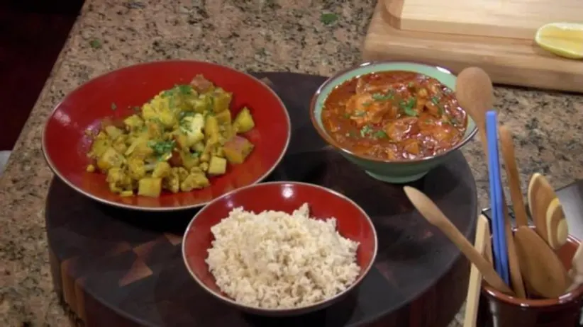 Chicken Curry & Gobi Aloo