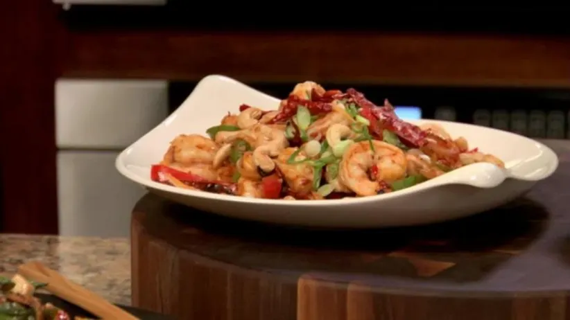 Spicy Green Beans & Kung Pao Shrimp