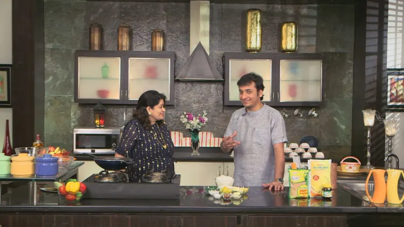 Corn Spinach and Pumpkin Rice' - Aamhi Saare Khavayye