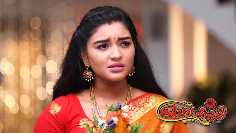 Adithya looks for Parvathy at the temple - Sembaruthi