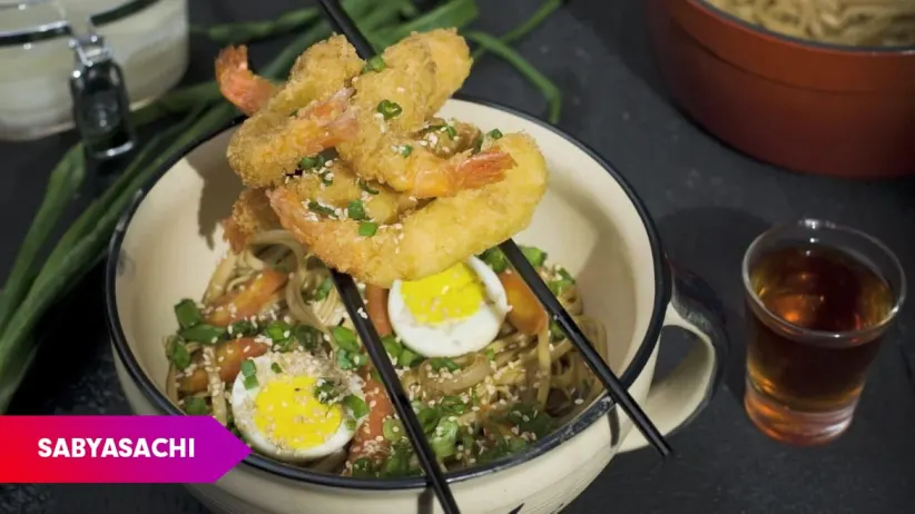 Japanese Noodles with Fried Prawns by Chef Sabyasachi - Urban Cook