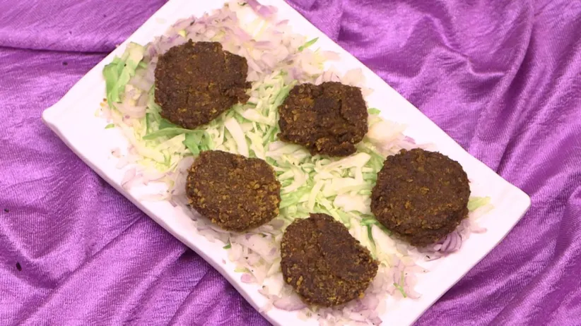 Pink Pasta and Mushroom Galouti Kebab - Aamhi Saare Khavayye